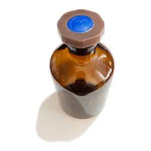 NERS Cylindrical Narrow Mouth Amber Borosilicate 250ml Reagent Bottle