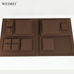 WEIMEI - Juego de Exhibición de Joyería de Microfibra Marrón Moderno y de Lujo, Exhibidores de Collares y Pendientes para Mostrador - Product Image 5