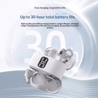 2 Paires d'Écouteurs sans Fil Q16 pour Couple, Affichage LED, Clip d'Oreille Ouvert, Semi Intra-Auriculaires, Stéréo Haute Fidélité, Longue Autonomie de Batterie
