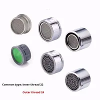 Aérateur de robinet cylindrique en cuivre/plastique pour évier de cuisine et robinets de lavabo avec fonctions anti-éclaboussures et anti-cheveux