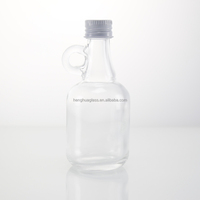 Bouteille en verre miniature de 50 ml de haute qualité avec poignée, bouteille à liqueur avec bouchon à vis, bouteille en verre pour sirop d'érable avec boucle de maintien