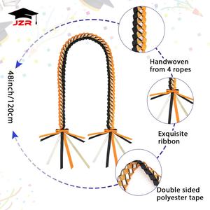 Set di colori personalizzati nero e arancione fornitore diretto di fabbrica Honor società laurea corde e Leis - Product Image 3