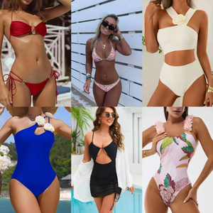 Traje <span class=keywords><strong>de</strong></span> <span class=keywords><strong>Baño</strong></span> Bikini Sexy para Mujer, Bikini <span class=keywords><strong>de</strong></span> Cintura Alta al por Mayor, Conjunto <span class=keywords><strong>de</strong></span> Dos Piezas con Encanto para la Playa - Product Image 3