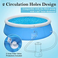 Blaue Pools mit weichen Seiten Big Plastic Adult Kids Oberirdischer aufblasbarer Außen pool