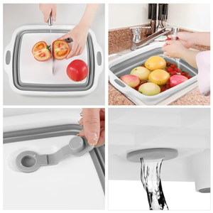 Nouvelle Bac à préparation pour barbecue 2026 avec planche à découper |   Station de marinade pliable pour viande 8L/16L/30L |   Bac de préparation alimentaire multifonctionnel - Product Image 3