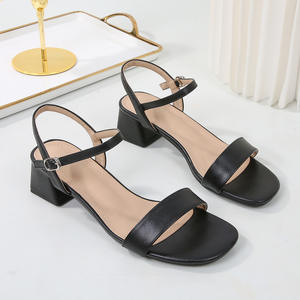 Nouvelles sandales romaines à bride cheville pour femmes, talon épais, grande taille, vente directe usine pour la saison d'automne - Product Image 2