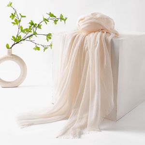 Écharpe châle femme en polyester haut de gamme, couleur unie, printemps-été, protection solaire - Product Image 6
