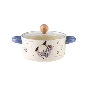 Tazón de cerámica de doble asa con diseño de perro <span class=keywords><strong>Pacha</strong></span> de dibujos animados, tapa, de alta gama, gran capacidad, apto para microondas, estilo lindo, para <span class=keywords><strong>el</strong></span> hogar - Product Image 5