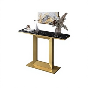 Hot Selling Modern Gold Plated Marble Top <b>Console</b> Table for Living Room and Hotels Luxury Home Decor Furniture - Product Image 1