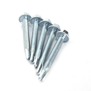 Vis autoforeuses à tête hexagonale à rondelle robuste, métriques, galvanisées, pour toitures métalliques, structures en acier, haute résistance, usage industriel - Product Image 2
