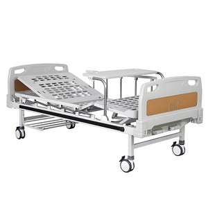 2-Handige Handmatige Verpleegbed ISO-gecertificeerd Staal ABS Medische Apparatuur met Verstelbare Functies Ziekenhuisbed - Product Image 1