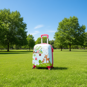 ชุดกระเป๋าเดินทางเด็ก Db รุ่น 16 ล้อหมุนได้รอบทิศทาง ลายกวางการ์ตูน สำหรับเด็กชายและเด็กหญิง วัสดุ ABS ปิดด้วยซิป - Product Image 2