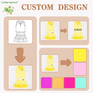 Canotte e Gonne-Pantaloncino Monocolore Senza Maniche Personalizzate per Bambine - Abbigliamento <span class=keywords><strong>Sportivo</strong></span> Casual Primaverile Estivo con Stampa per Yoga e Attività Sportive per Tutti - Product Image 3