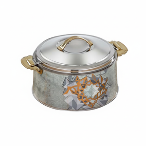 หม้อหุงต้มโลหะแบบคลาสสิกมีสไตล์ยอดนิยมอุปกรณ์ทำอาหารหม้อต้มเสิร์ฟแบบเงาวาวเครื่องอุ่นอาหาร - Product Image 1