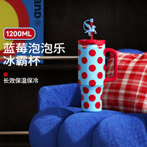 Tomic X Angel Cho Polka Dot Insulated Tumbler 1200ml Keep Hot <b>Cold</b> Drink <b>Cup</b> - Product Image 2