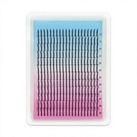 Extensions de cils DIY, courbure D, longs cils effet fée, 12 rangées, 18-26mm, en fibres synthétiques, pour salon et usage domestique