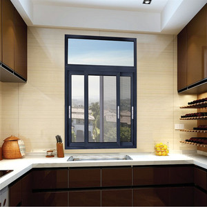 Chất Lượng cao Văn Phòng Bên Ngoài Mở Đôi Kính Gruzia Nhôm Ba Cửa Sổ Theo Dõi Hiện Đại Cửa Sổ Trượt - Product Image 2