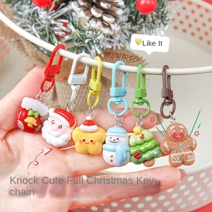 Lindo Llavero Navideño de Dibujos Animados con Colgante de Árbol de Santa, Adorno Festivo para Bolsas de Plástico, Regalo Navideño para Niños y Amigos - Product Image 1