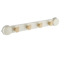 Porte-manteau mural moderne à trois crochets, style crème, pour porte ou mur, adhésif robuste sans perçage