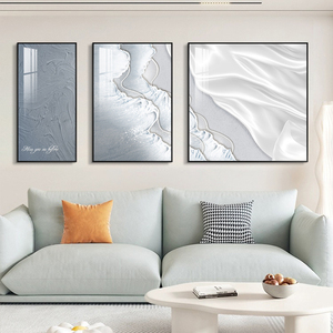Pinturas al óleo pintadas a mano para sala de estar decorativas ondas tridimensionales porche pasillo Mural textura gruesa pintura abstracta - Product Image 4