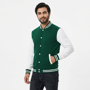 Vestes pour hommes personnalisées de haute qualité, en coton, avec logo brodé, style bomber, veste de baseball, veste varsity pour hommes 2026 - Product Image 1