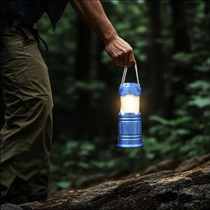 Linterna Azul Recargable para Camping, Herramienta de Supervivencia 3 en 1, Linterna de Plástico Portátil para Exteriores - Product Image 1