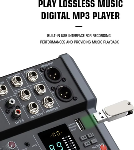 Consola de Mezcla de Audio Profesional Rayco B120 de 12 Canales con DSP y Construcción Metálica para <span class=keywords><strong>Discoteca</strong></span>/Bar/Club/Uso Doméstico - Product Image 4
