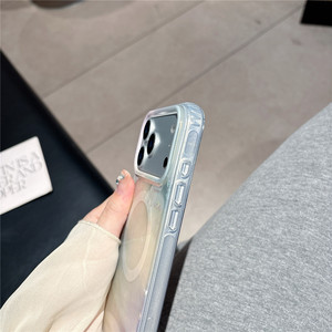 Funda Protectora Magnética para iPhone 17 Pro Max, Diseño de Perlas Translúcidas, Estética Femenina, Color Rosa - Product Image 5