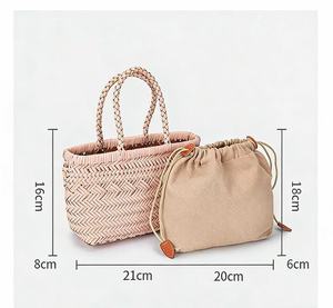 Sac à main pour femme de nouvelle conception, sac tissé en cuir de vache, sac à bandoulière français tressé, sac à main pour femme de nouvelle conception, sac fourre-tout en cuir véritable - Product Image 2