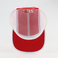 Casquette de course à 5 panneaux de haute qualité, en polyester perforé, respirante, imperméable, à visière plate, pour la pêche et les activités de plein air