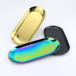 ถาดเสิร์ฟอาหารสแตนเลส180*85มม. ถาดทำจากโลหะพร้อมถาดสำหรับเสิร์ฟทรงรีพร้อมเลเซอร์โลโก้ร้านอาหาร - Product Image 3