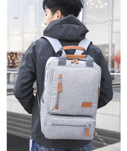 Mochila personalizada con logotipo barato al por mayor para mujeres y hombres, conjunto de mochila de negocios funcional, mochila escolar duradera de nailon grande - Product Image 6