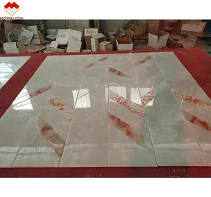 Customized backlit white onyx marble slabs cut to size onyx tile wall panel for door frame and cladding