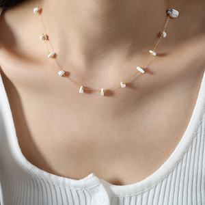 Collares de Verano para Mujer Bingxin Jewelry, con Cuentas Cristianas, Forma Geométrica, Turquesa, Cristal Natural, Piedras de Color Caramelo - Product Image 4