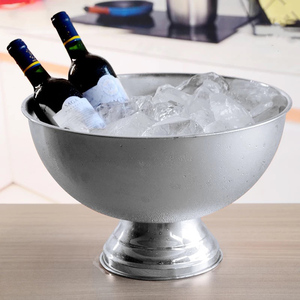 Mate champán grande de acero inoxidable cubo de hielo 20L con tapa - Product Image 1