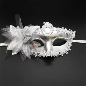 Dropshipping fabbrica italia venezia da donna mascherata in pizzo traslucido maschera di piume per festa maschera di halloween donna