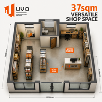 Maison conteneur extensible UVO 20FT : Maison préfabriquée compacte certifiée AS/NZS & SAA |   Vie confortable en plein air pour l'Australie