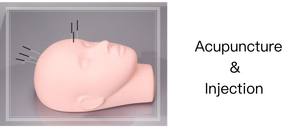 Jeringa de inyección de acupuntura para masaje de extensión de pestañas de alto grado Microblading PMU tatuaje práctica modelo cabeza de maniquí - Product Image 4