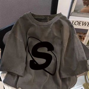 High Quality Men's Casual Sports T-Shirt 100% Cotton <strong>Custom</strong> Logo Short Sleeved <strong>Printed</strong> Gym Clothing Oversized Fit - Product Image 2