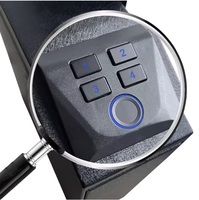 Coffre-fort biométrique à accès rapide avec lecteur d'empreintes digitales/clavier/clé pour table de chevet, lit, bureau