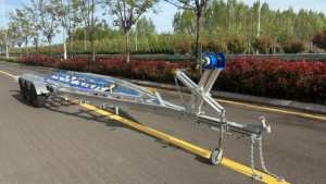 <span class=keywords><strong>Remorque</strong></span> de <span class=keywords><strong>bateau</strong></span> en aluminium Poly Bunks 33ft 10m avec trois essieux et frein hydraulique et déplacement et support de <span class=keywords><strong>bateau</strong></span> de pêche VIN DOT CE - Product Image 4