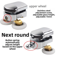 Roulette de porte de salle de bain moderne et minimaliste de 20 mm pour hôtel, roulement à rouleaux suspendu pour rail de porte, accessoires de quincaillerie durables et faciles à installer