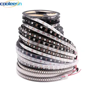 WS2812B Addressable LED Strip Light 5V Individually IC WS2812 Black White PCB Smart Full Dream Color RGB Led Tape IP65 IP30 DC5V