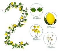 Qq345 nouveauté Style italien décoration citron thème plante vigne artificielle vert hôtel décoration italien plafond décoration