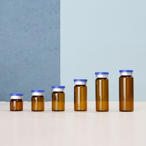 ขวดแก้วเปล่าบรรจุผงแห้ง5มล. 10มล. ขวดแก้วสีเหลืองอำพันใส - Product Image 4