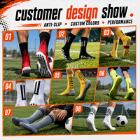 Chaussettes de football personnalisées antidérapantes de haute qualité, échantillon gratuit, faible MOQ, chaussettes de sport compétitives