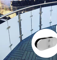 Auf Lager: 90-Grad-Eckklemme aus Edelstahl für rahmenlose Glasbalustraden, Treppengeländer und Balkon-Glaskanten