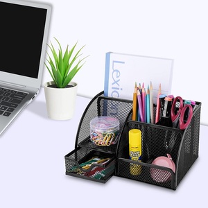 Phụ kiện văn phòng đa chức năng lưới bàn tổ chức với 6 ngăn và 1 ngăn kéo máy tính để bàn tổ chức - Product Image 5