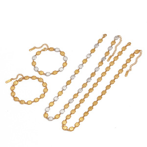 Geometric Square Sequined Stainless Steel Necklace For Women Gold Silver <b>Titanium</b> Steel Clavicle <b>Chain</b> Daily Wear - Product Image 5