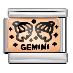 Colgante Rectangular de Acero Inoxidable con Baño de Oro y Esmalte, Amuleto del Zodíaco <span class=keywords><strong>Capricornio</strong></span>, Componentes de Joyería DIY para Pulseras de Astrología al por Mayor - Product Image 6